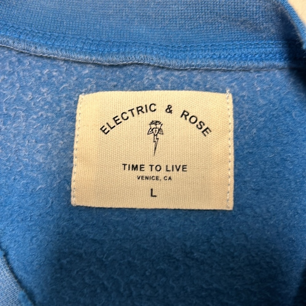 Electric & Rose Neil Sweatshirt High Low Oversized Blue Ombré NWT - Picture 4 of 11